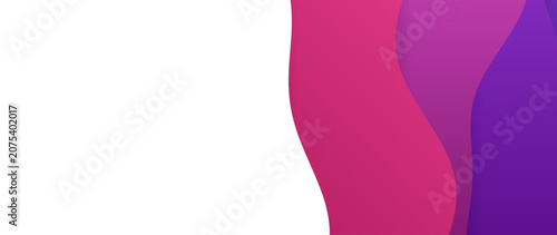 Minimalist banner design with vibrant purple fluid shapes on a white background. Modern creative layout for website headers, email marketing, and digital branding assets.