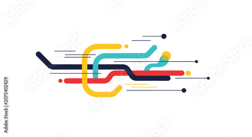 Colorful abstract graphic design elements.