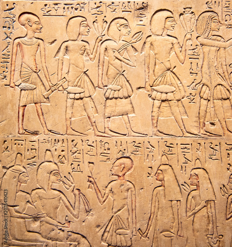 Hieroglyphs on the wall