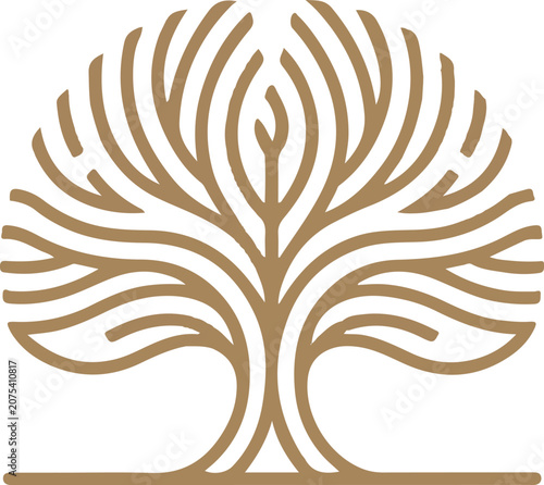 Luxury Tree of Life Logo Design for Tuba Fruit