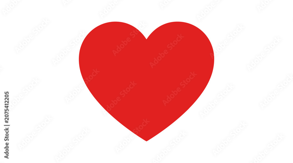 Fototapeta premium Red Heart Shape Love Symbol Icon.