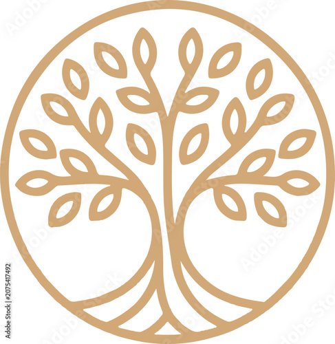 Luxury Tree of Life Logo Design for Tuba Fruit Trading Brand