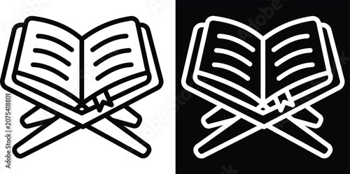 Foto recite Two-tone version in black and white background