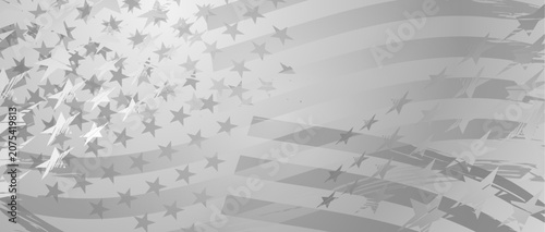 Foto Black and white, gray distressed grunge American 
flag background vector patriot