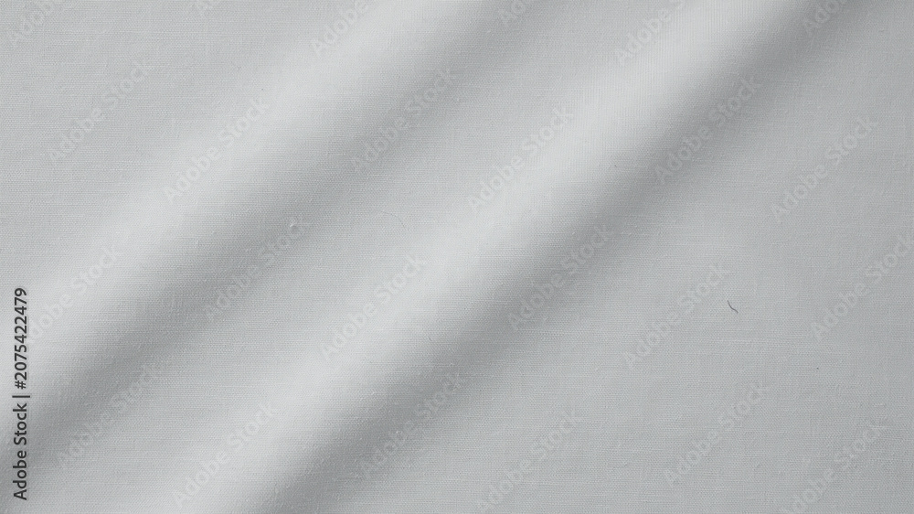 Fototapeta premium Gray fabric texture, smooth material, textile background, white cloth