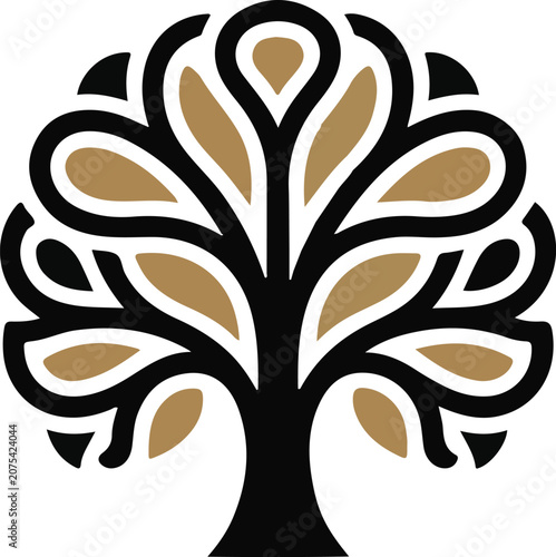 Luxury Tree of Life Logo Design for Tuba Fruit Trading 