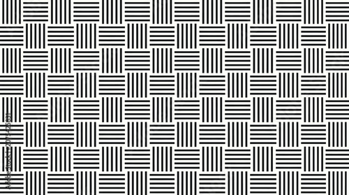 Black and white woven square grid pattern.