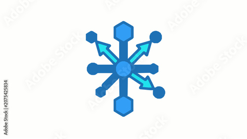API Connection Node Vector Icon for Software Integration Technology
