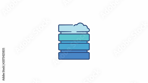 Hosting Server Vector Icon for Web Hosting and Cloud Infrastructure
