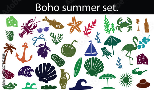 Canvas Print Boho summer set