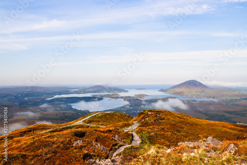 Quadro su tela View from the Connemara National Park, Ireland