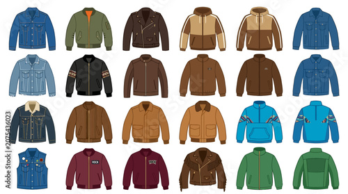 Collection of Pixel Art Jackets and Coats - Fashion Outerwear Assortment