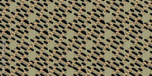Textile motif seamless pattern. Abstract line shape geometric motif basic pattern continuous background. Man shirt all over print block. 