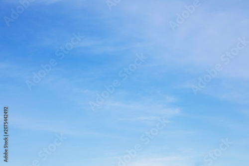 Fantastic soft white clouds against blue sky and coppy space for your design, and gradients shadow horizontal shape, (High resolution), real photo
