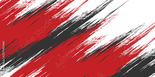 black red dragon decal brush fire volcano lava sakura Asia Japan anime style illustration sporty background banner, vector
