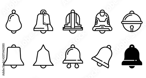 Bell Icons Vector Illustration Set