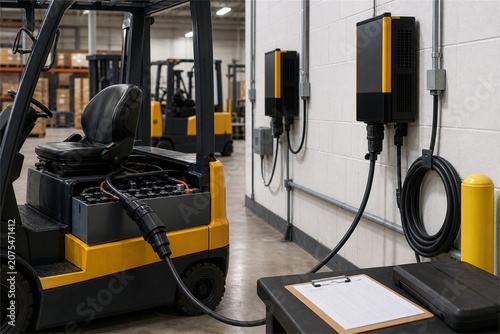 Warehouse Forklift Charging