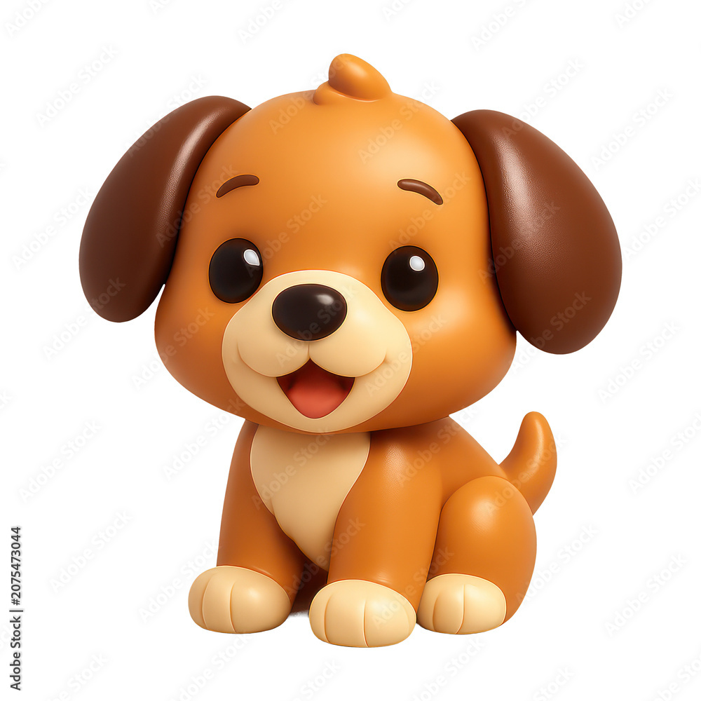 Obraz premium PNG Adorable cartoon puppy illustration.