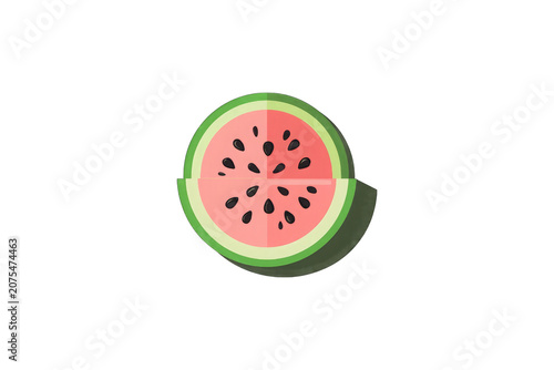 Sliced Watermelon on png Background