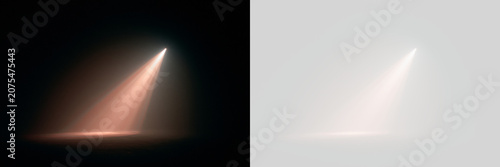 Tableau sur toile Transparent png of warm glowing spotlight beam overlay with soft volumetric ligh