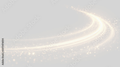 Konstfotografi Transparent PNG glowing light wave overlay with dust and twirl effect in warm to