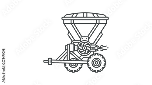Seed Spreader Tractor Farm Equipment.