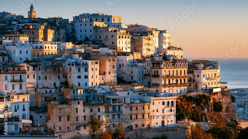Coastal Cascade: The Radiant Architecture of Casbah of Algiers Welcoming the Afternoon Mediterranean Sun