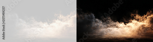 Bild auf Leinwand Transparent png of isolated sandy dust cloud overlay with warm beige and dark co