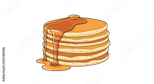 Foto Stack of pancakes with syrup.