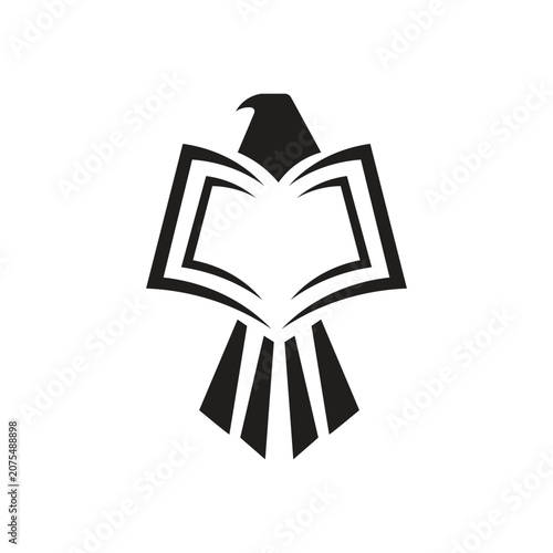 Eagle hawk book academy logo design