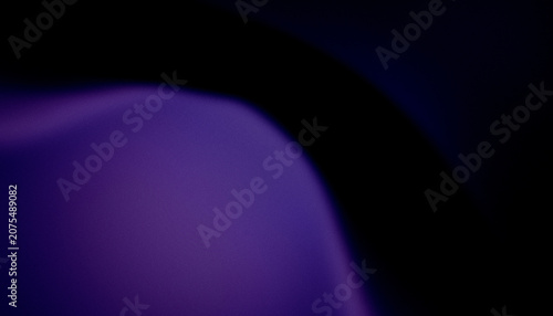 Dark purple abstract light flare with smooth gradient transitions on a deep black textured background