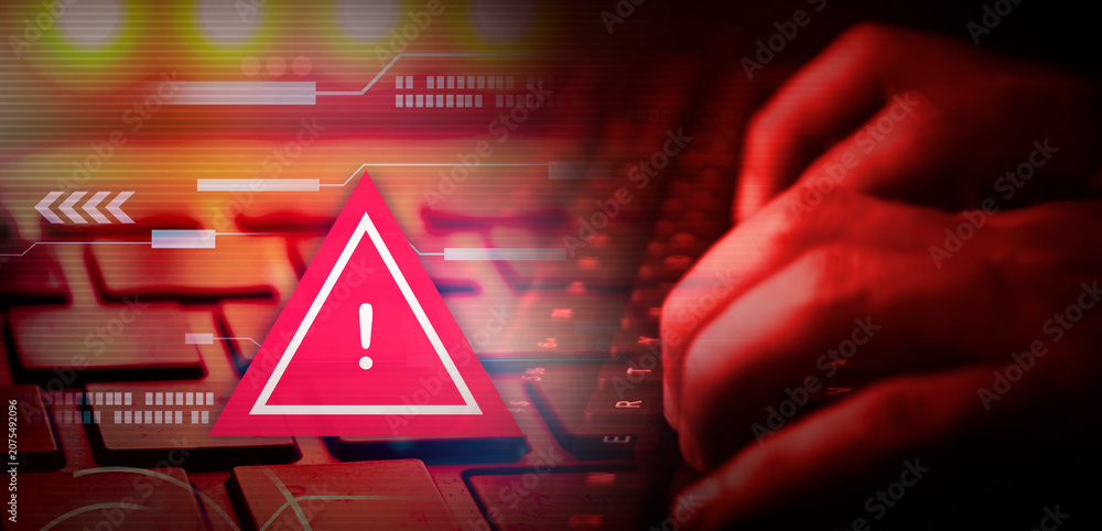 Bild auf Leinwand Malware attack virus alert , malicious software infection , cyber security aware
