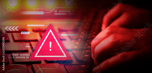 Bild auf Leinwand Malware attack virus alert , malicious software infection , cyber security aware