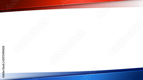 Abstract red and blue wave design on white background