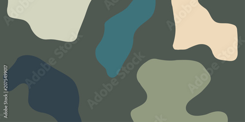 Cuadro en lienzo Abstract multicolor shapes background illustration