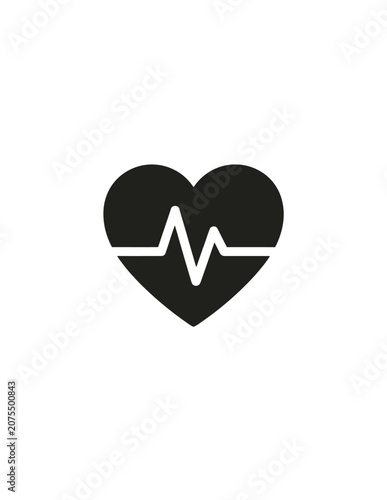 Foto Medical symbol of heart health with 20260628 ECG line graph