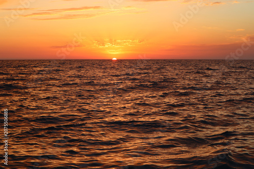 Picturesque sunset over the sea,