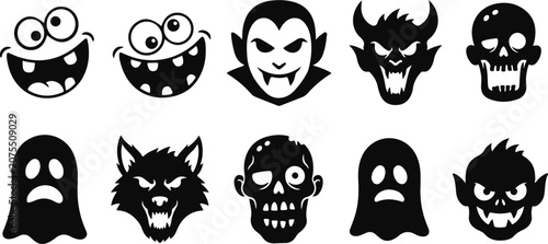 Halloween characters and symbols