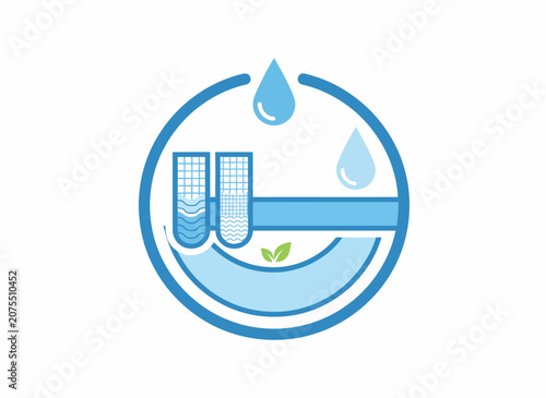 Water Purification and Filtration System Vector Icon