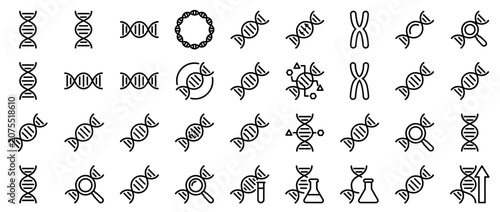Abstract Chemical Symbol Icons Pattern Collection.