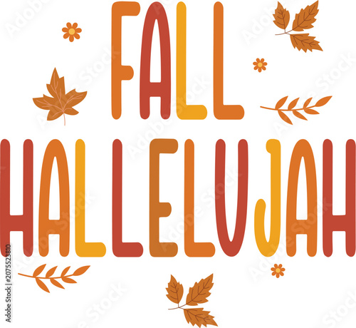 Fall Hallelujah png, Autumn PNG, Girly