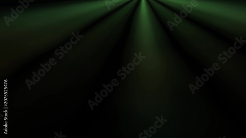 Subtle green light beams creating an ethereal atmosphere in a dark background