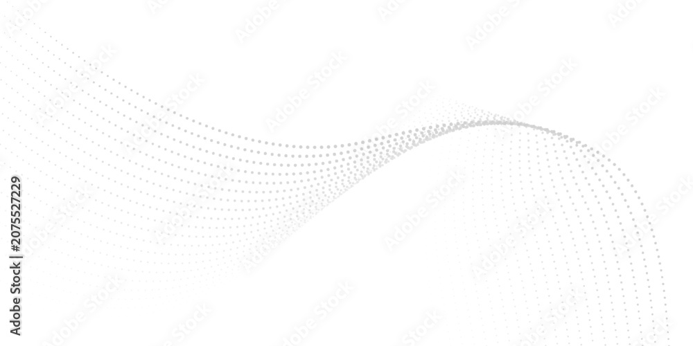 Fototapeta premium Abstract vector illustration of dotted line art. Wavy dotted lines.eps10