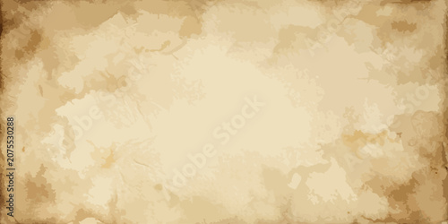 Bild auf Leinwand Vintage Old World Map on Aged Grunge Paper Texture Background with Antique Parch