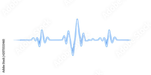 Heartbeat line illustration isolated on transparent background