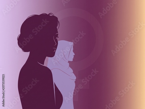 Silhouetted Woman Holding Letter in Moody Purple Lighting