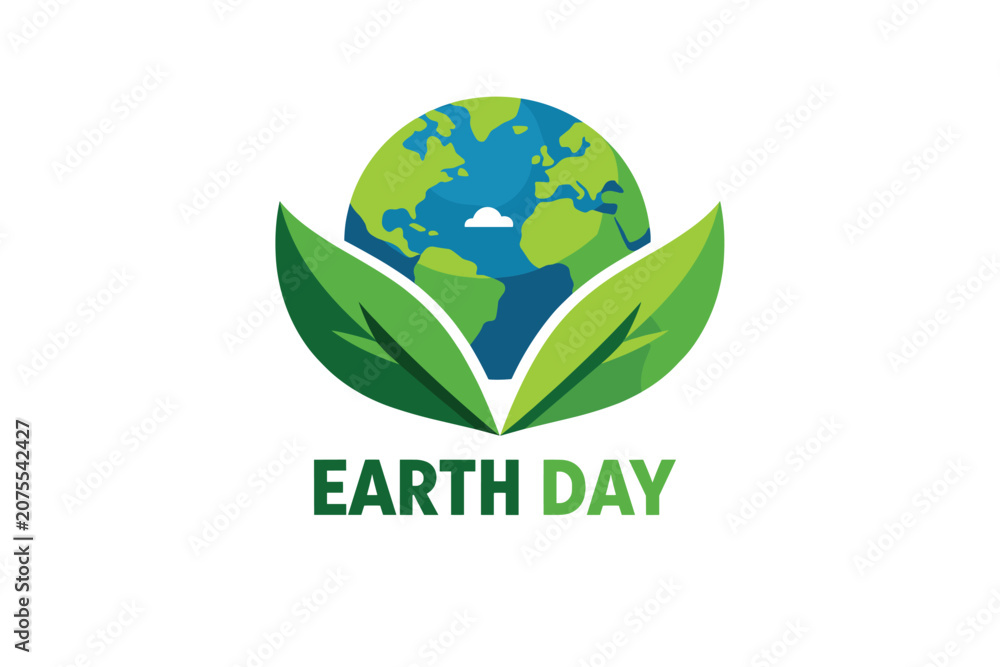 Fototapeta premium Earth Day Green Logo.