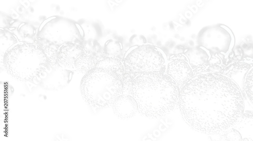 Konstfotografi Transparent png of white soap bubbles with realistic liquid texture isolated cle