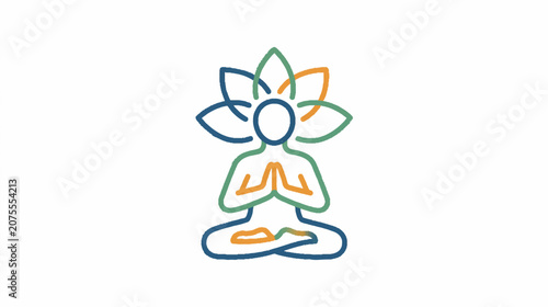 Lotus flower silhouettes in decorative halftone dot pattern