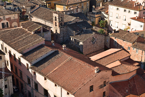 Toits à Lucca. Italie	